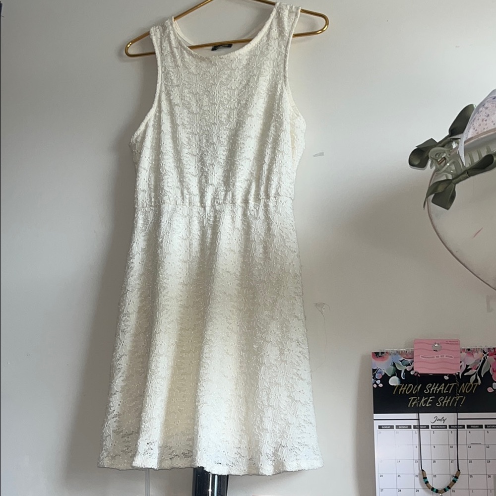 Dee Elle Ivory Lace Mini Dress